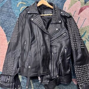 Killstar Black Studded Biker Jacket